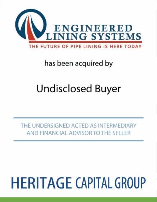 Engineered Lining Systems Has Been Acquired by an Undisclosed Buyer