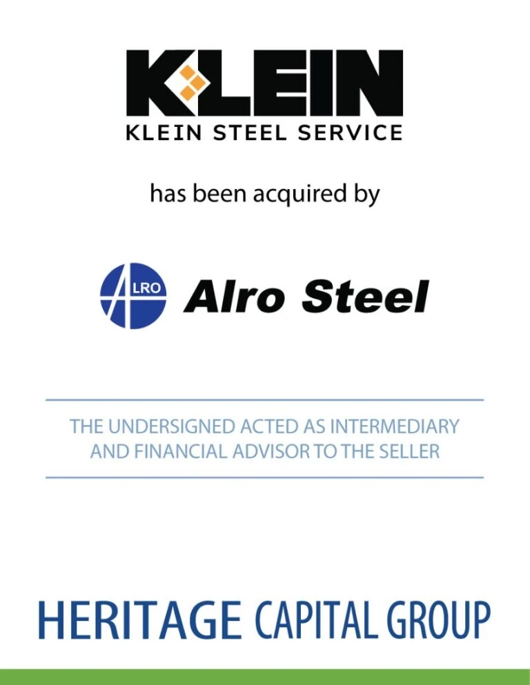 Klein Steel Service Has Been Acquired by Alro Steel