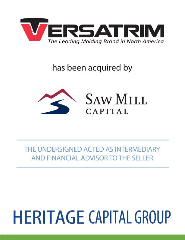 Versatrim Has Been Acquired by Saw Mill Capital