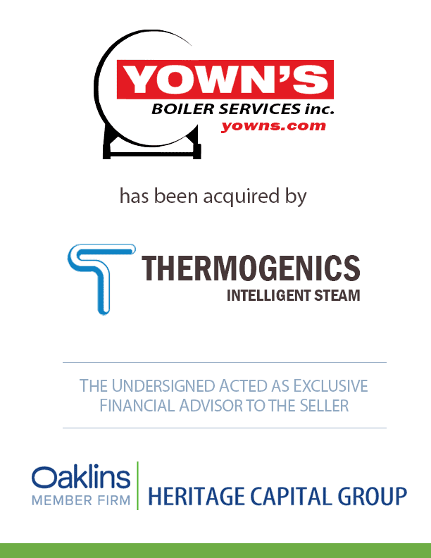Yown’s Boiler Services Has Been Acquired by Thermogenics, Inc.